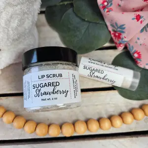 Sugared Strawberry Lip Scrub Set