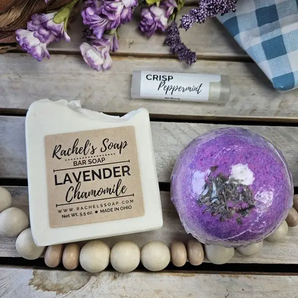 Clear Gift Bag in Lavender Chamomile