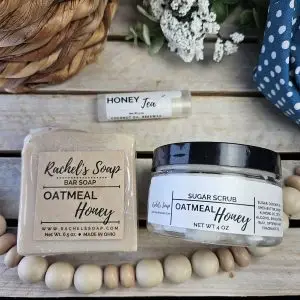 Clear Gift Box in Oatmeal Honey