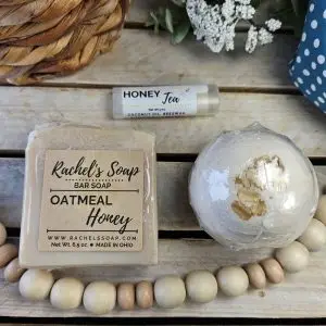Clear Gift Bag in Oatmeal Honey