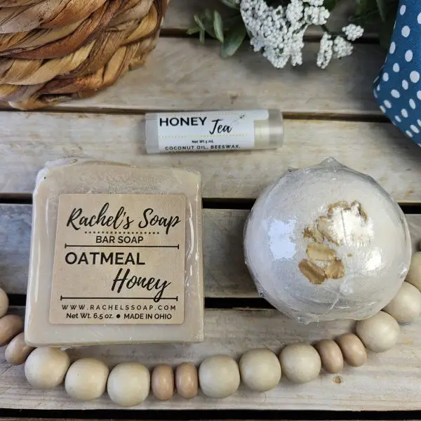 Clear Gift Bag in Oatmeal Honey